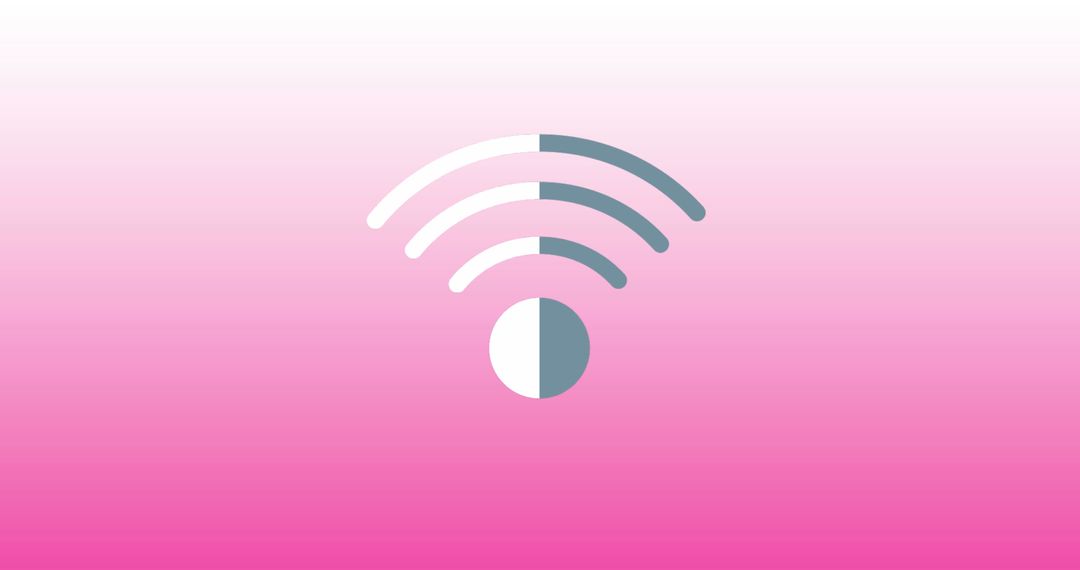 Wifi Icon Over Vibrant Pink Background Representing Connectivity - Free Images, Stock Photos and Pictures on Pikwizard.com