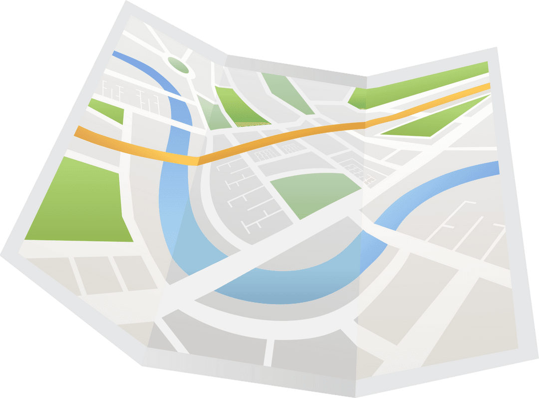 Colorful Transparent Map Illustration for Travel Concepts