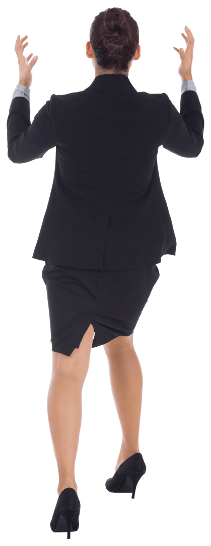 Angry Businesswoman in Suit Frustrated on Transparent Background