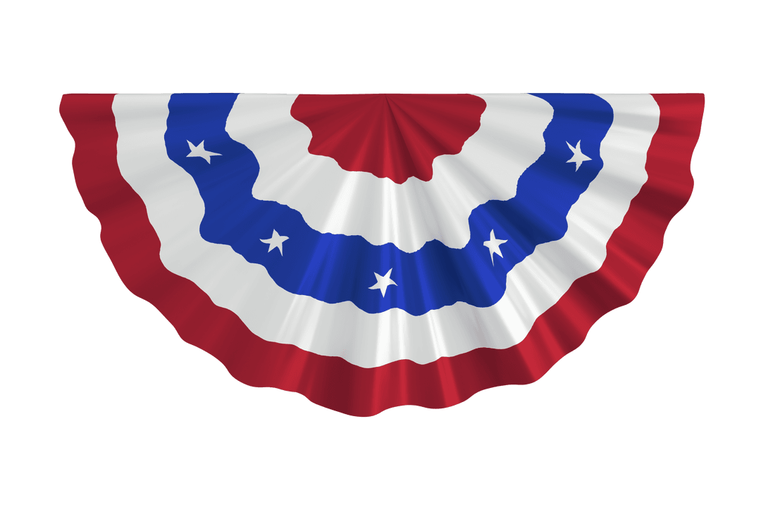 American Patriotic Circular Olympic Banner on Transparent Background
