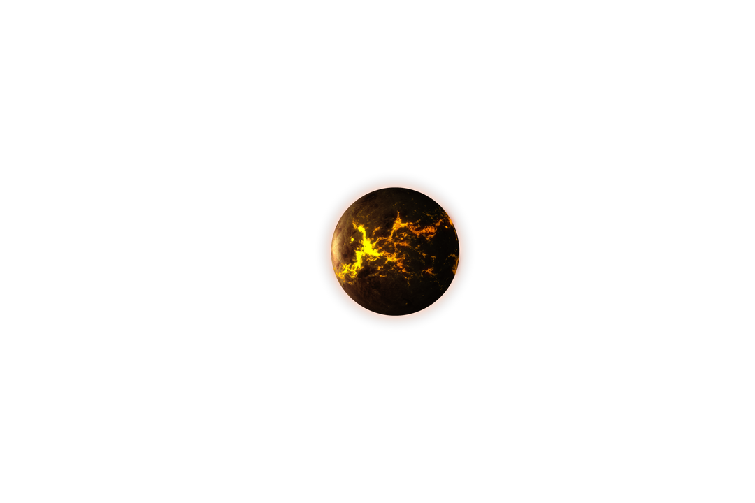 Transparent fiery yellow planet in dark space - Download Free Stock Images Pikwizard.com