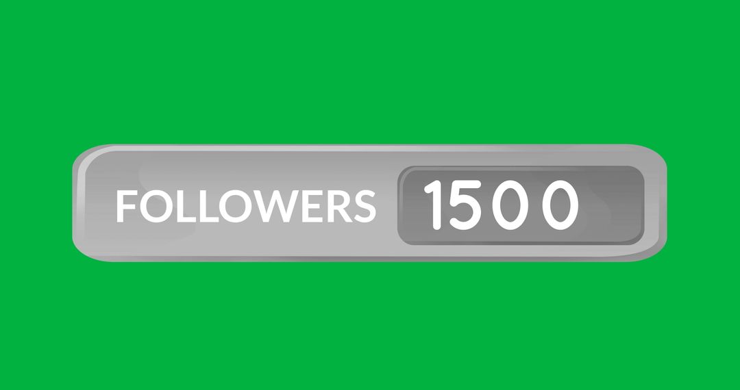 Follower Count Notification on Green Background