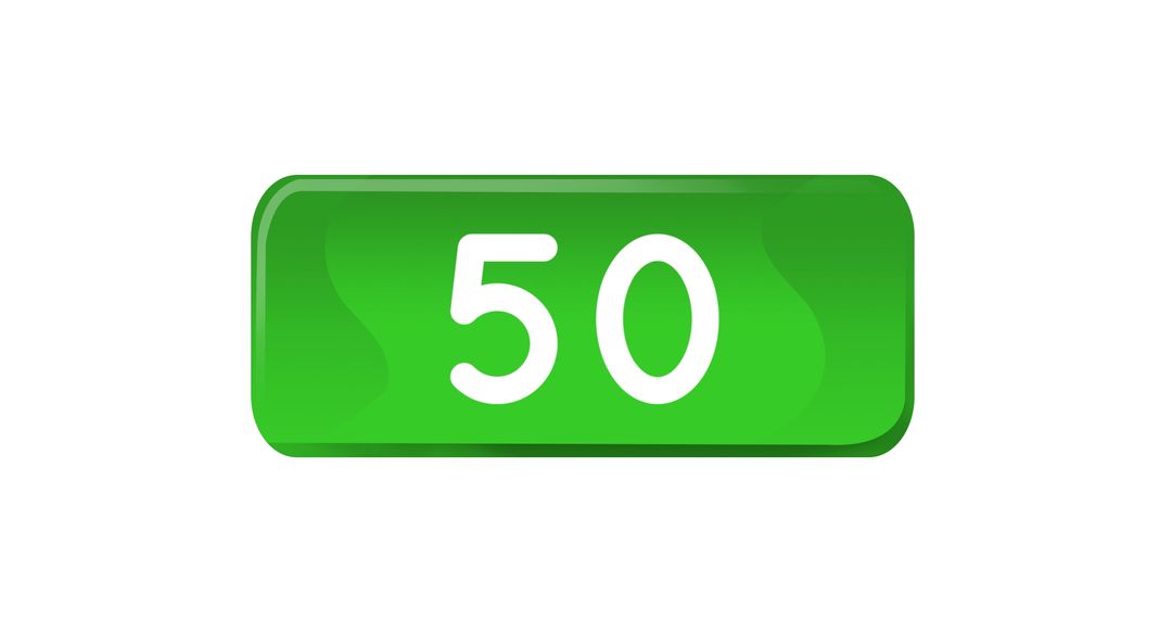Social Media Notification Icon with Number 50