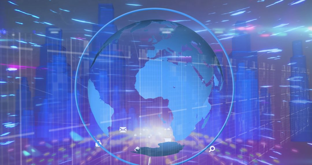 Digital Globalization Concept with Futuristic Data Elements