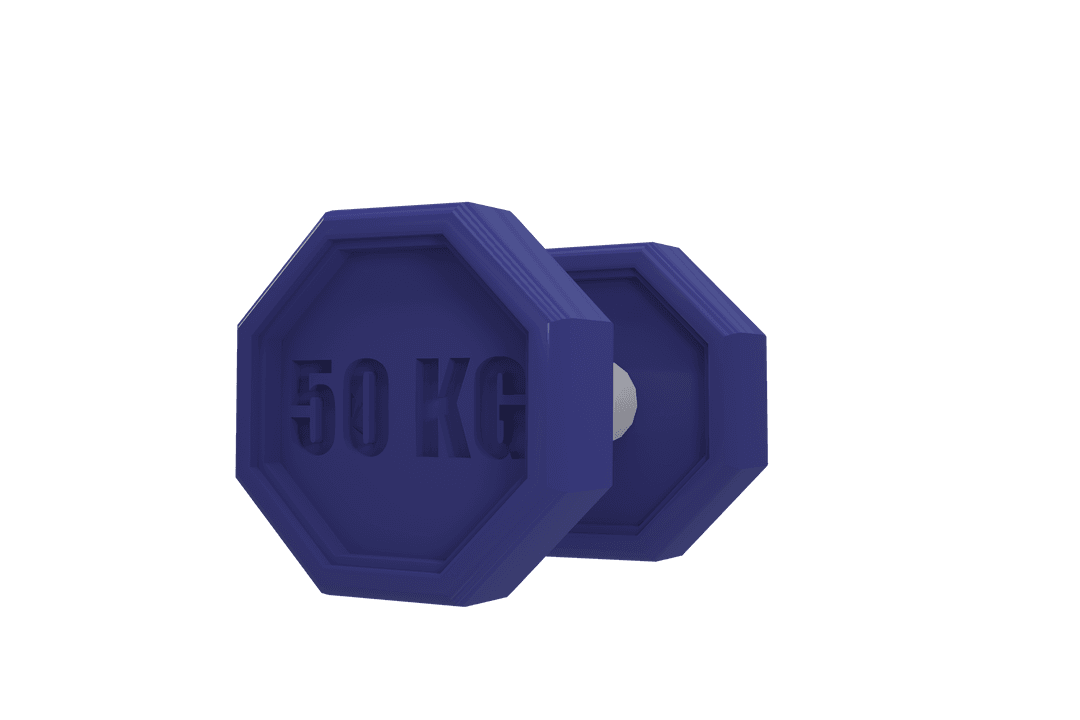 Blue Fitness Weight Icon in Transparent PNG Format