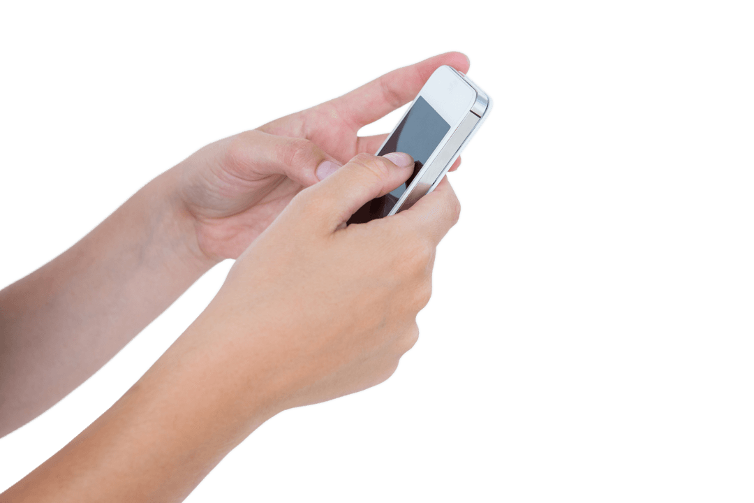 Transparent Image of Hands Using Smartphone