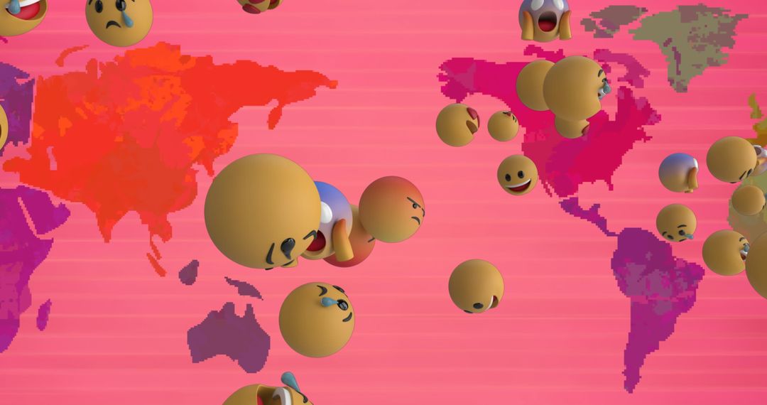 Emojis Exploring Global Connections Network Worldwide