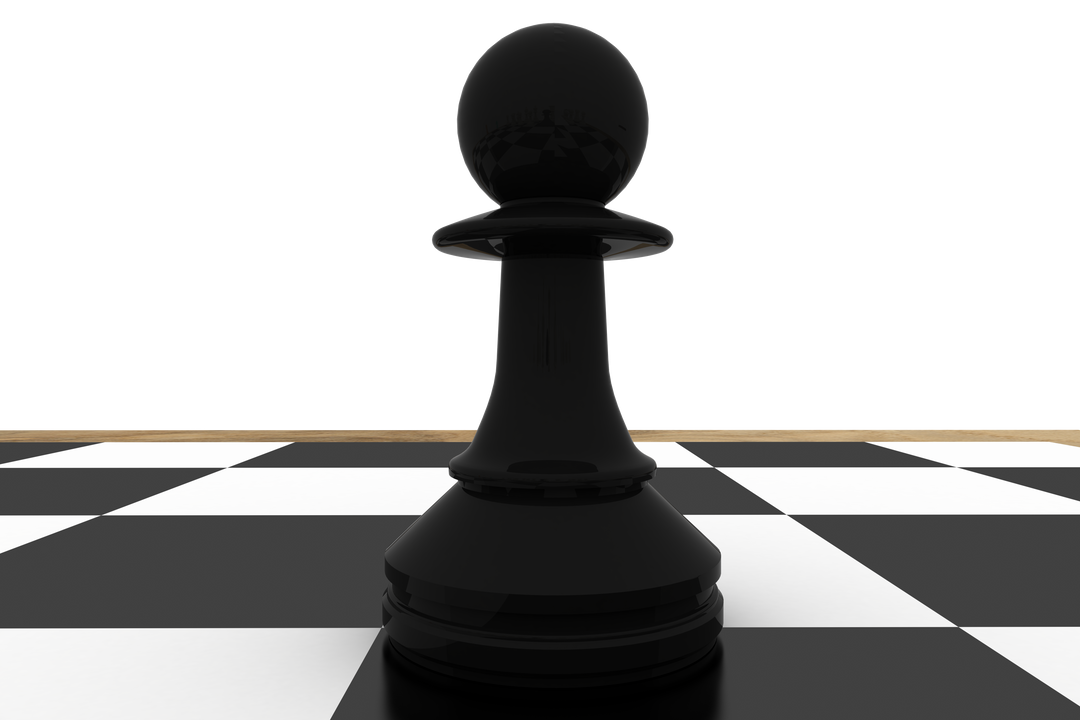 Large Transparent Black Pawn on Chess Board for Strategy Game Concepts - Download Free Stock Images Pikwizard.com