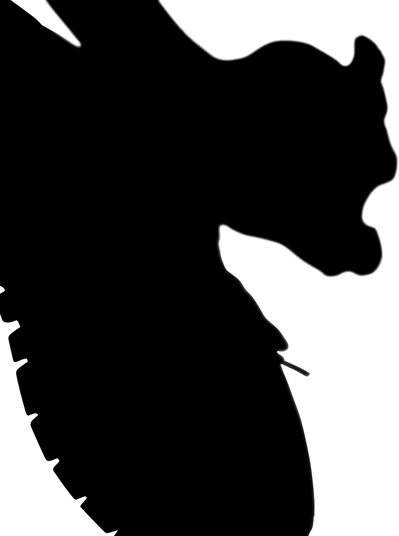 Silhouette of Shoe and Hand with Transparent Background