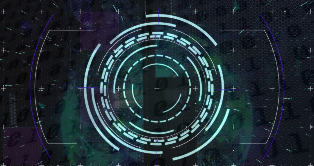 Digital Interface with Futuristic HUD Scanning Design