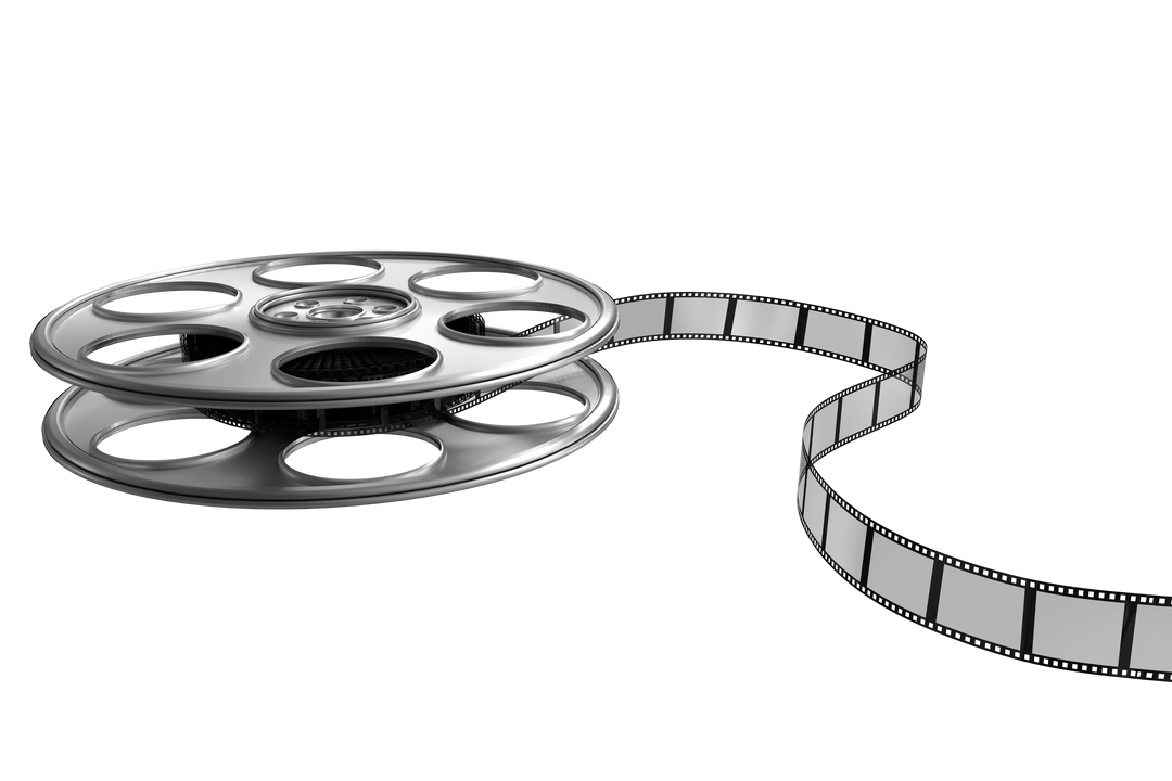 Transparent Film Reel with Winding Filmstrip Isolated on White - Download Free Stock Images Pikwizard.com