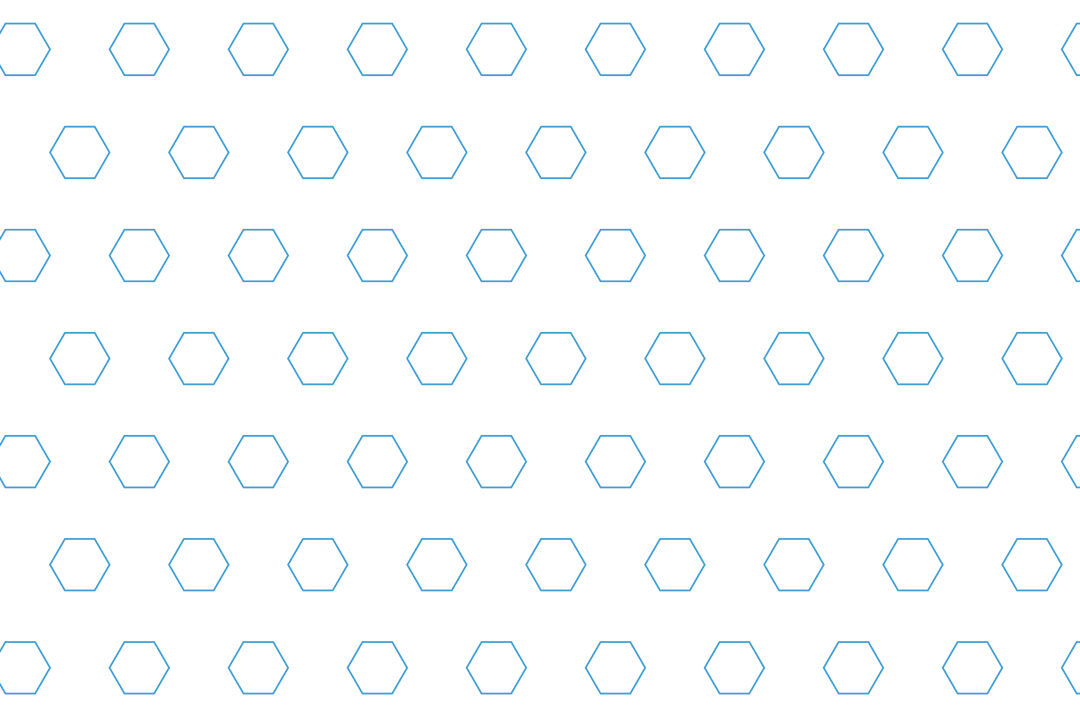 Repeating Blue Hexagon Pattern on Transparent Background