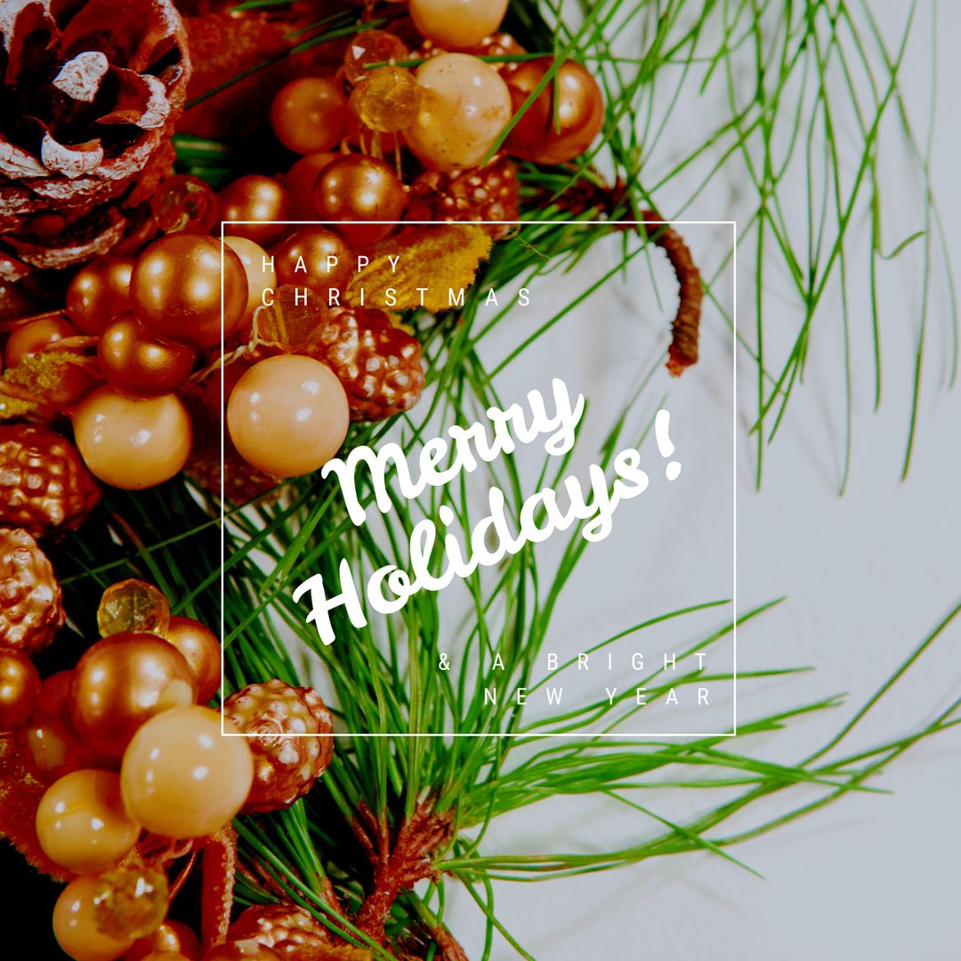 Elegant Christmas Wreath and Greeting Card Design