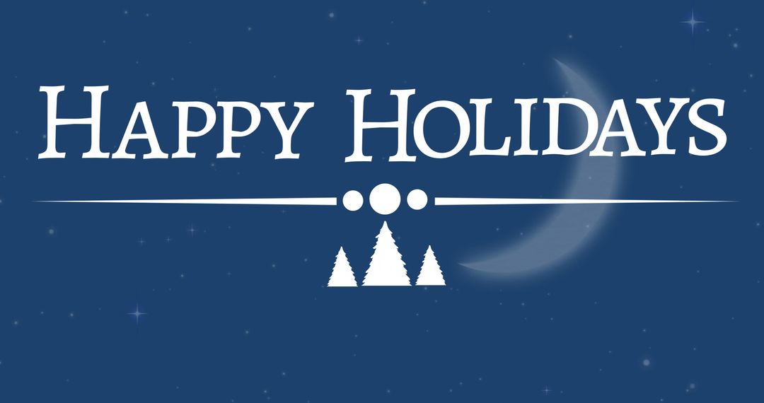 Happy Holidays Greeting Card with Festive Elements