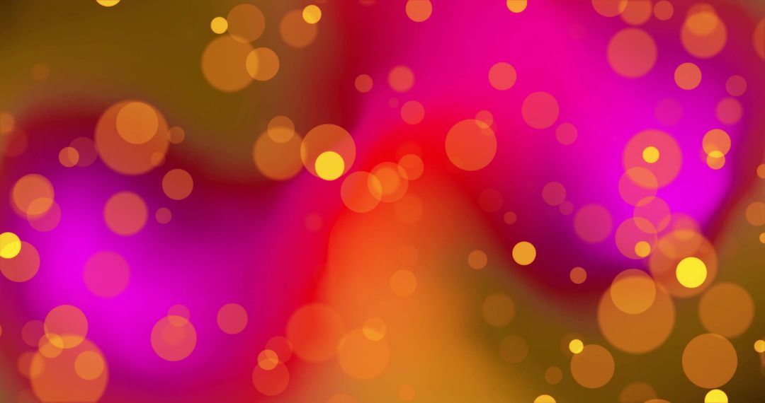 Vibrant Neon Bokeh Abstract Background with Glowing Spots