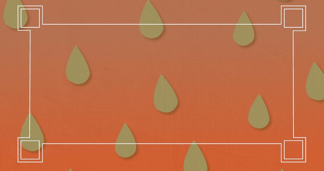 Green Droplets Pattern on Orange Gradient Loop