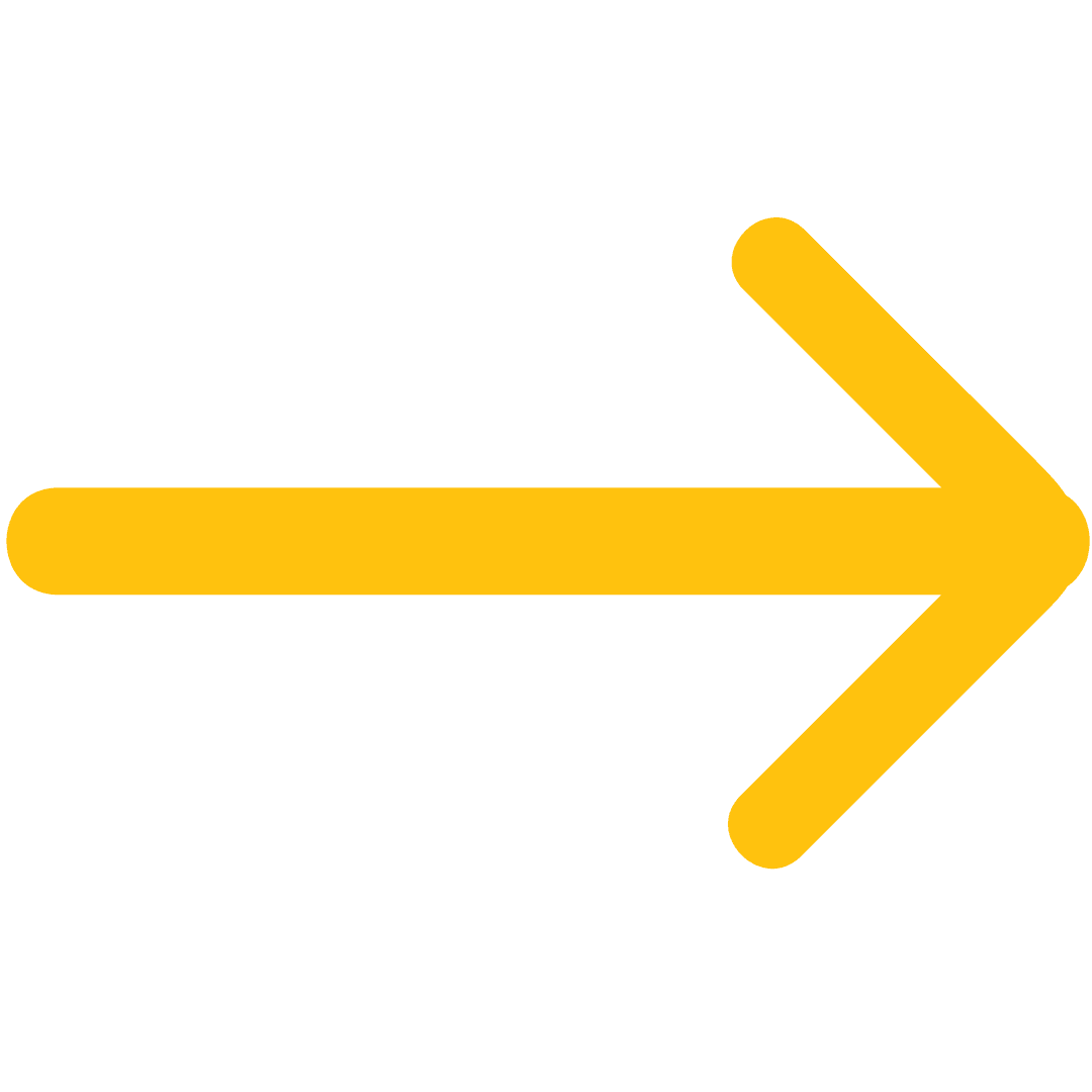 Digital Yellow Arrow Icon on Transparent Background