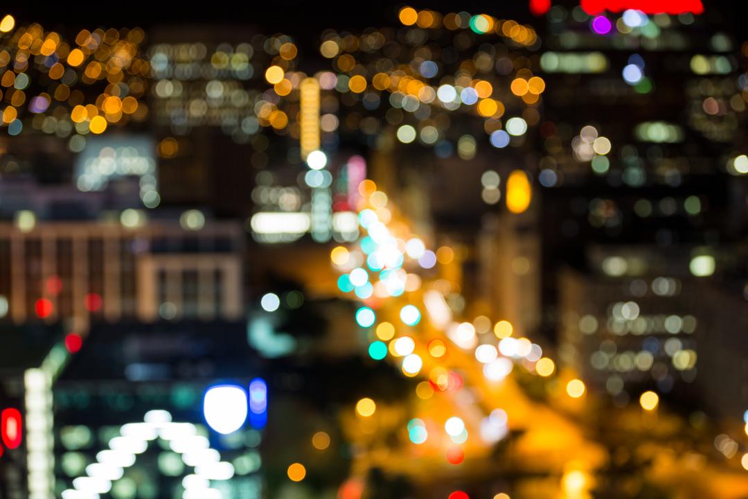 Blurred image of a city at night - A selection of on trend background ideas for your next design - Image