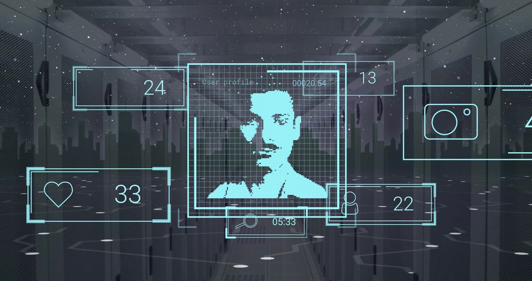 Digital Interface Concept: Social Media and Biometric Data in Data Center