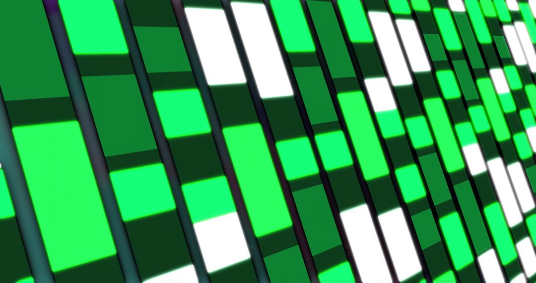 Dynamic Green and White Digital Interface Pattern
