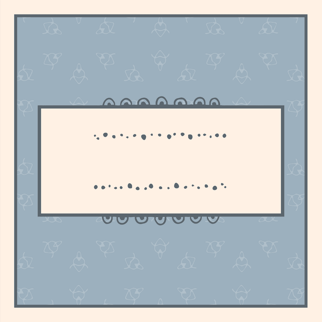 Transparent Card Illustration with Copy Space and Outline Shapes