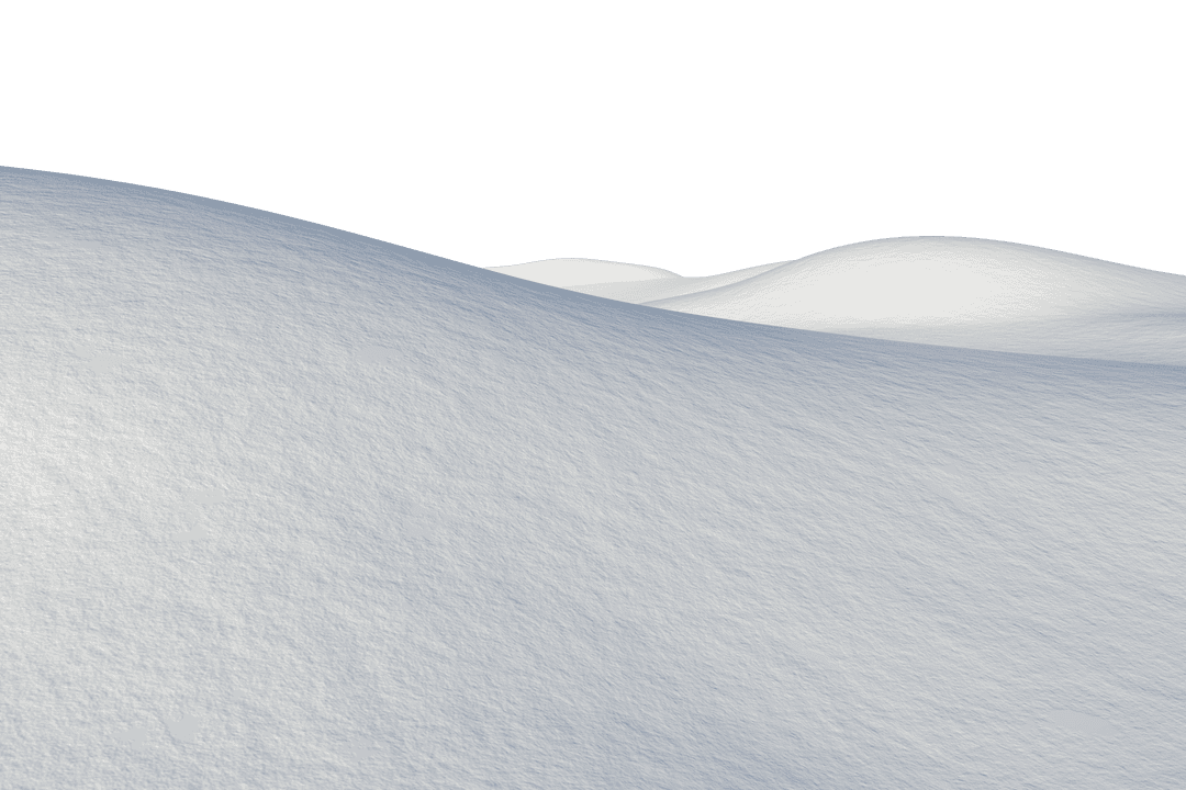 Snowy Mountain Landscape on Transparent Background