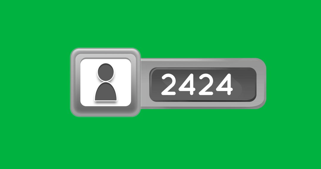 User Count Icon in Modern Minimalist Design on Green Background