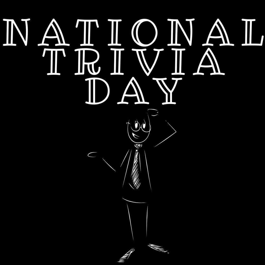 Playful Character Celebrating National Trivia Day