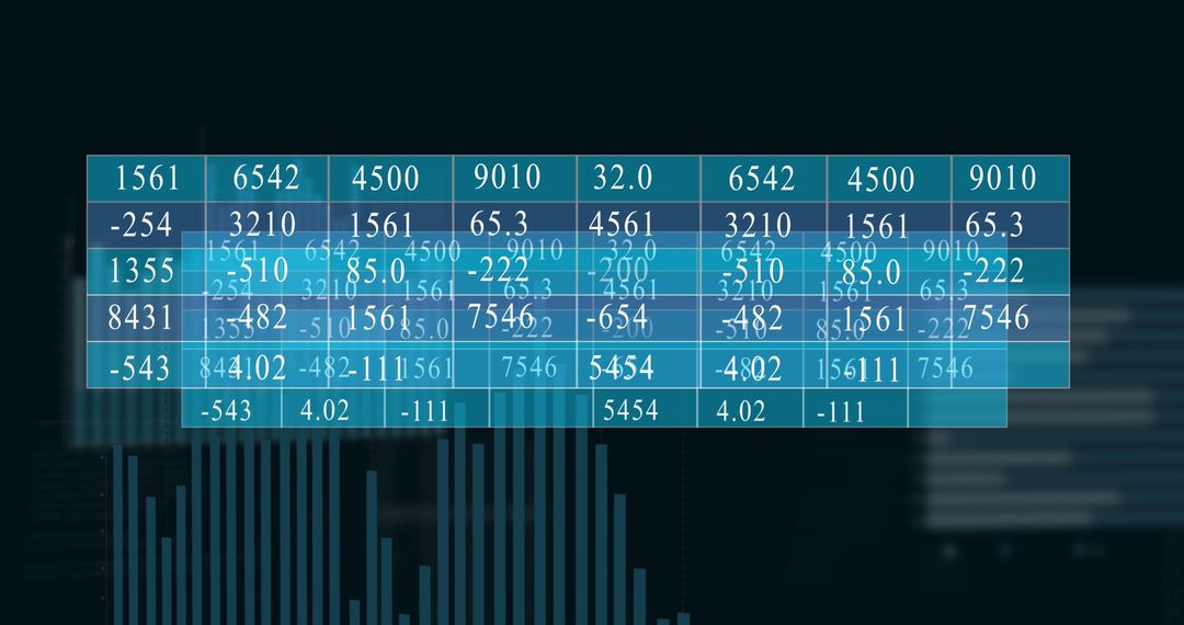 Futuristic Data Grid on Virtual Digital Dashboard