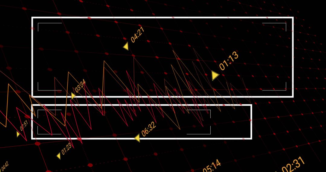 Futuristic Data Visualization with Time Trends