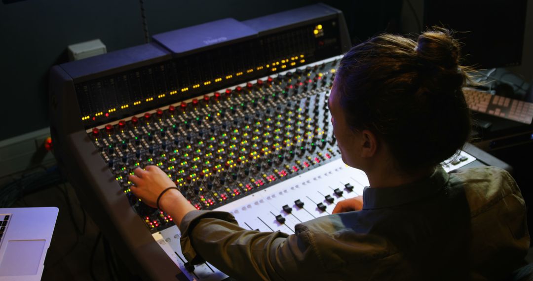 Audio Engineer Mixing Sound in Recording Studio - Free Images, Stock Photos and Pictures on Pikwizard.com