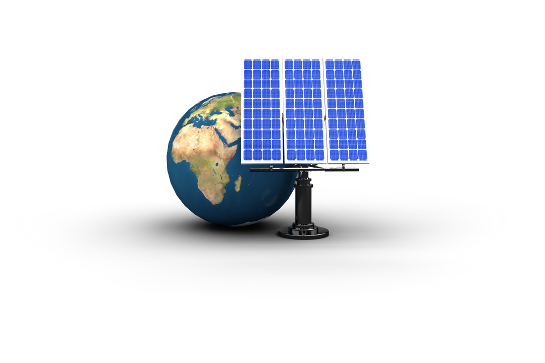 Transparent Digital Illustration of Earth and Solar Panel for Renewable Energy Concept - Download Free Stock Images Pikwizard.com