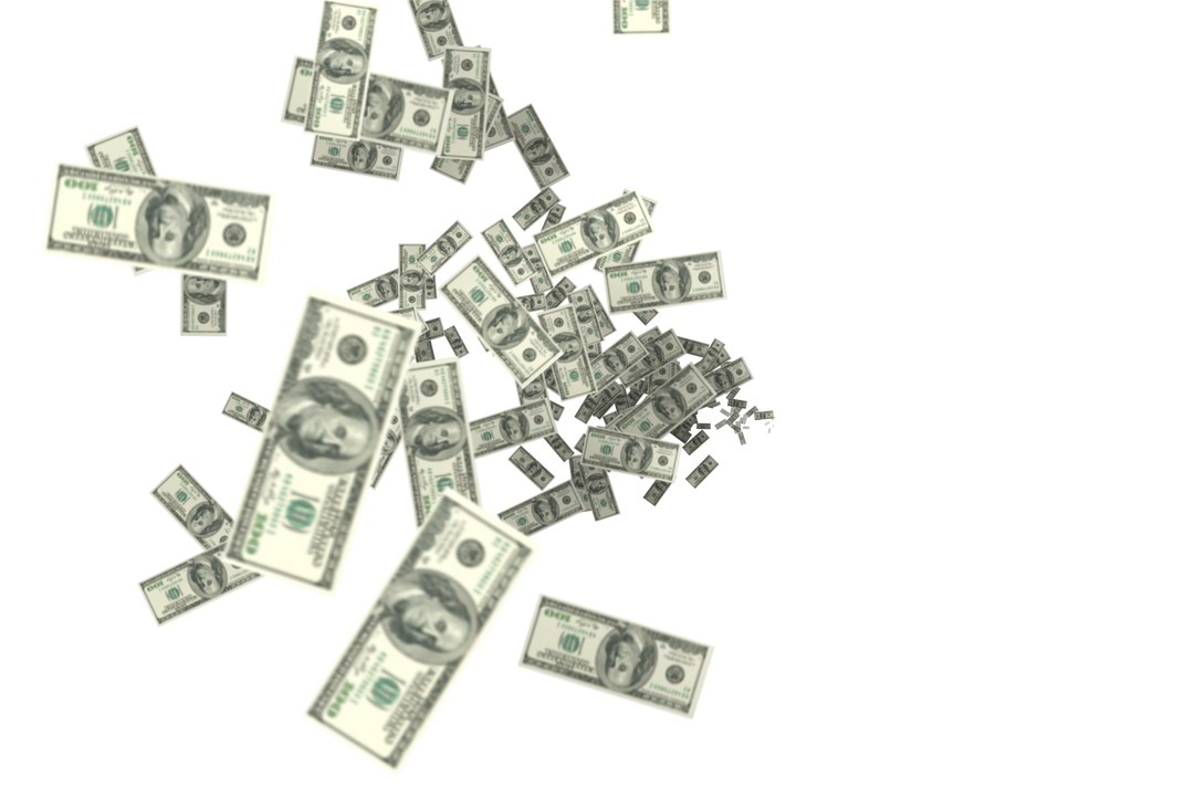 Floating Dollar Bills on Transparent Background for Financial Concepts - Download Free Stock Images Pikwizard.com