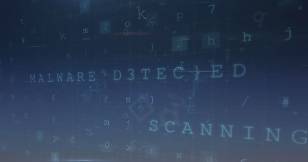 Malware Detected Digital Scan Concept with Cybersecurity Elements