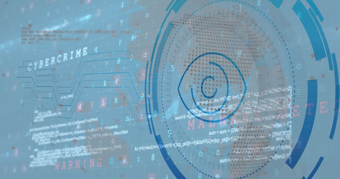 Eye Icon with Digital Data Processing