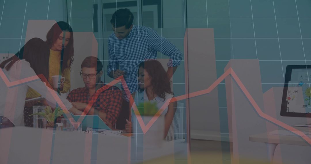 Team Collaboration Analysing Financial Data With Overlaid Graphs