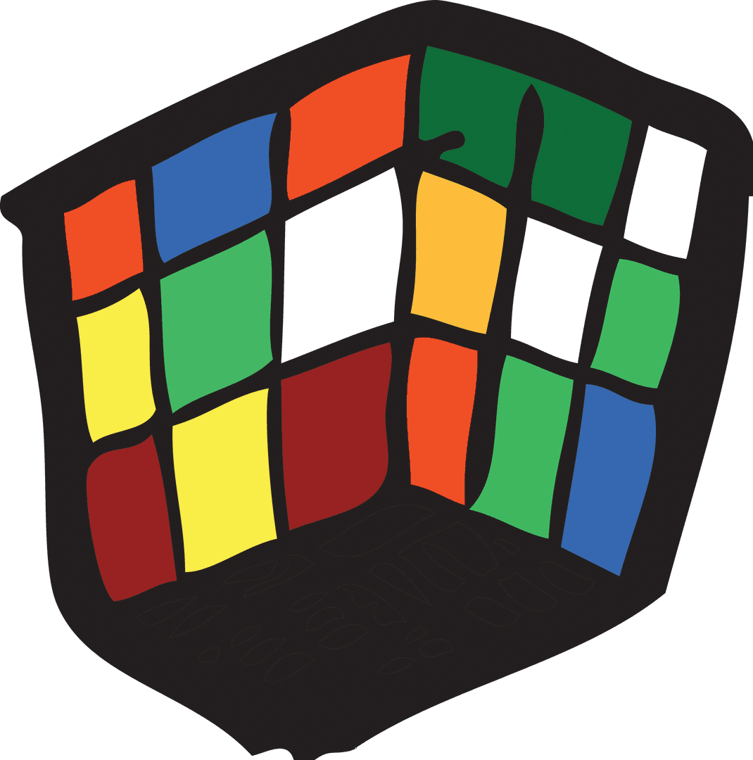 Colorful Geometric Shapes on Transparent Background Art