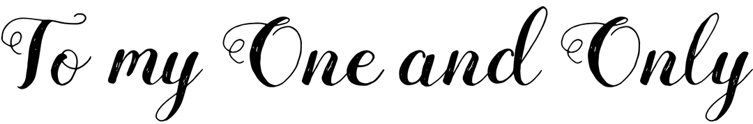 Romantic Message Text on Transparent Background