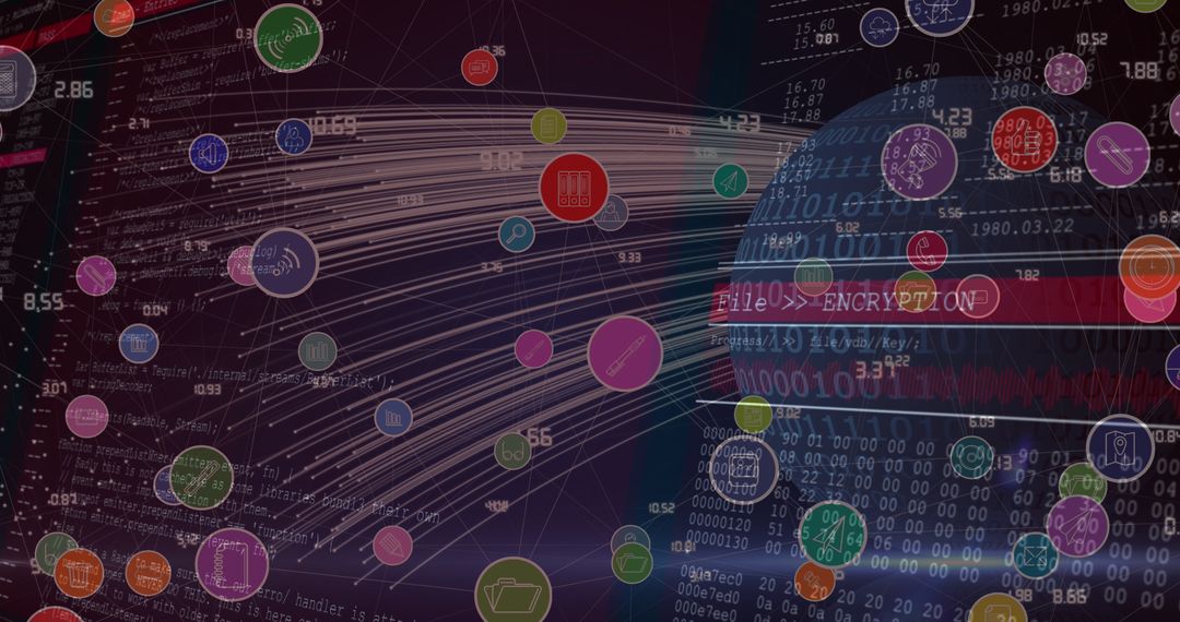 Global Connections and Digital Data Processing Concept