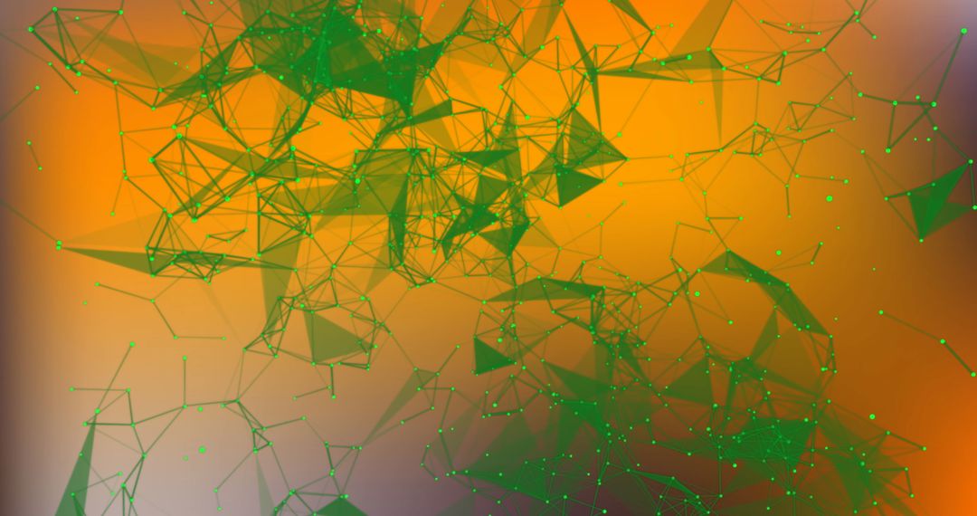 Futuristic Network Lines on Vibrant Yellow Gradient