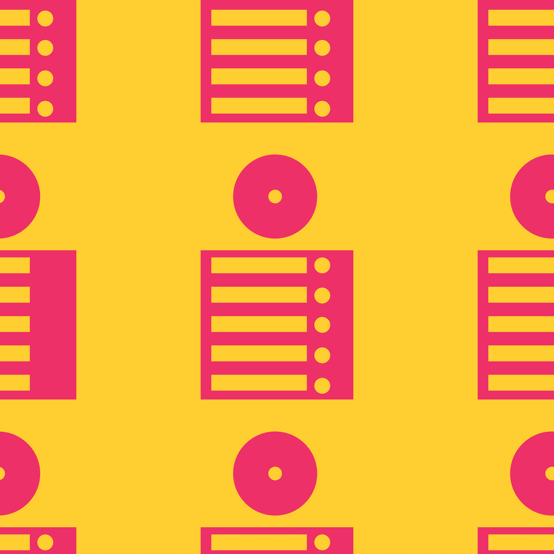 Abstract Pink Shapes on Transparent Yellow Background