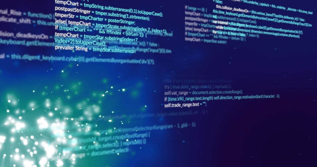 Abstract Code and Data Concept with Vibrant Lights