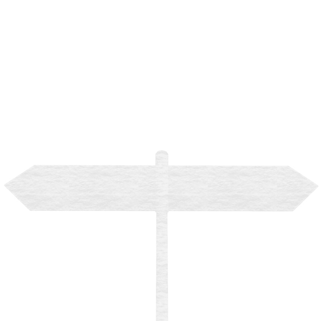 Transparent Paper Guidepost Sign Illustrating Directions