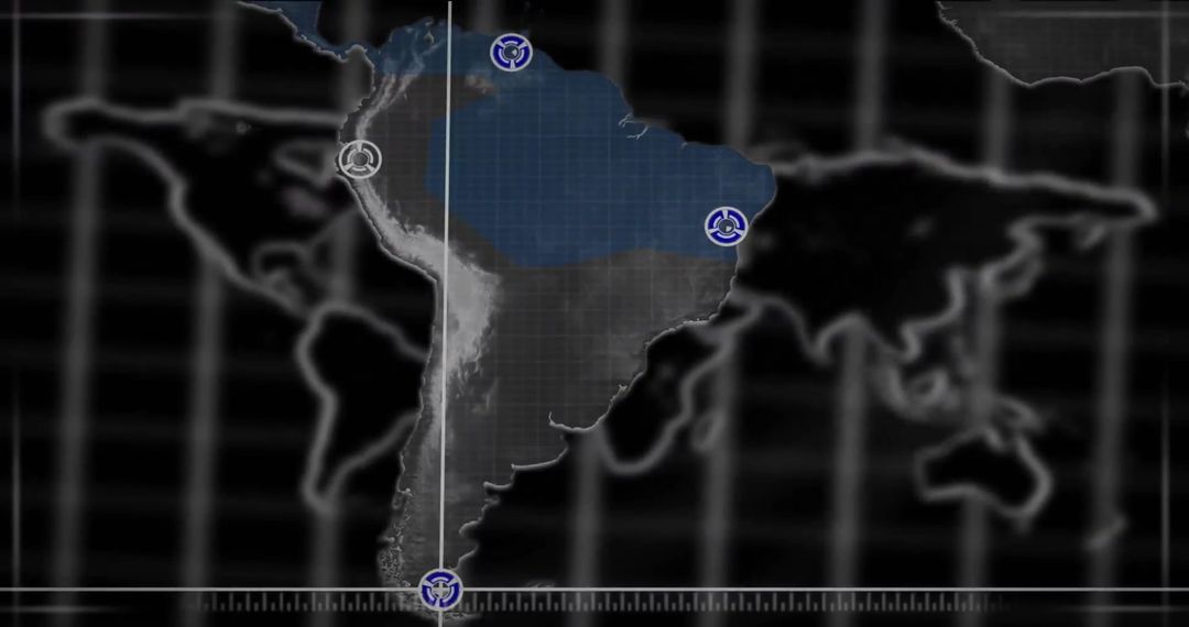 Global Network Connections on Digital World Map Interface