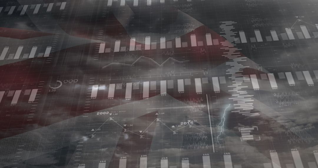 UK Flag Integrates with Global Business and Data Analytics