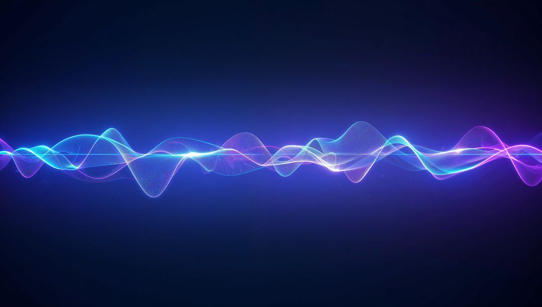 Glowing Neon Waveform Stretching Across Dark Background Illustrating Digital Motion