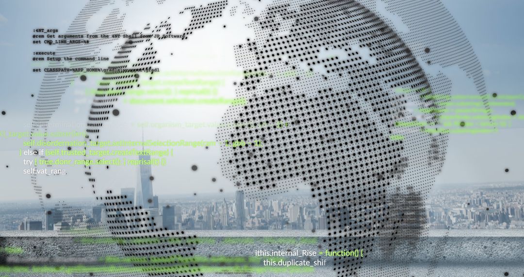 Digital Data Processing Over City Unveils Global Connections