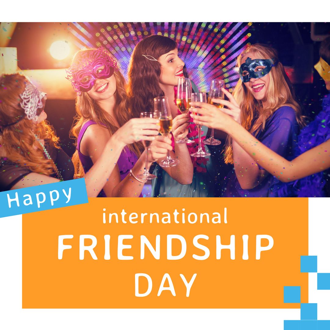 International Friendship Day Celebration with Diverse Friends Honoring Togetherness