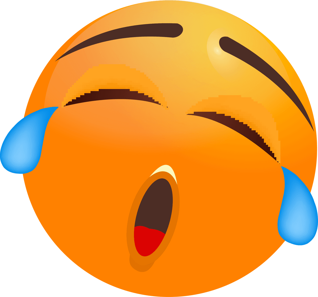 Transparent Background Tearful Emoji Icon Crying Tears