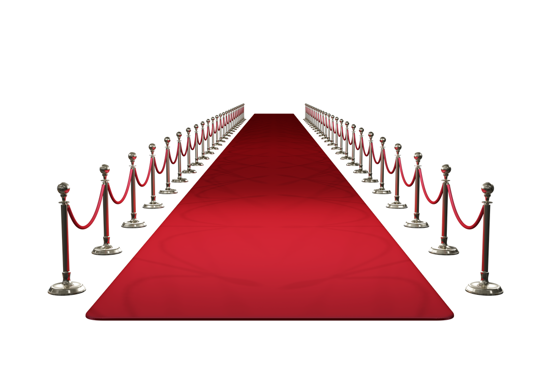 Red Carpet with Stanchions on Transparent Background for Event Celebrations - Download Free Stock Images Pikwizard.com